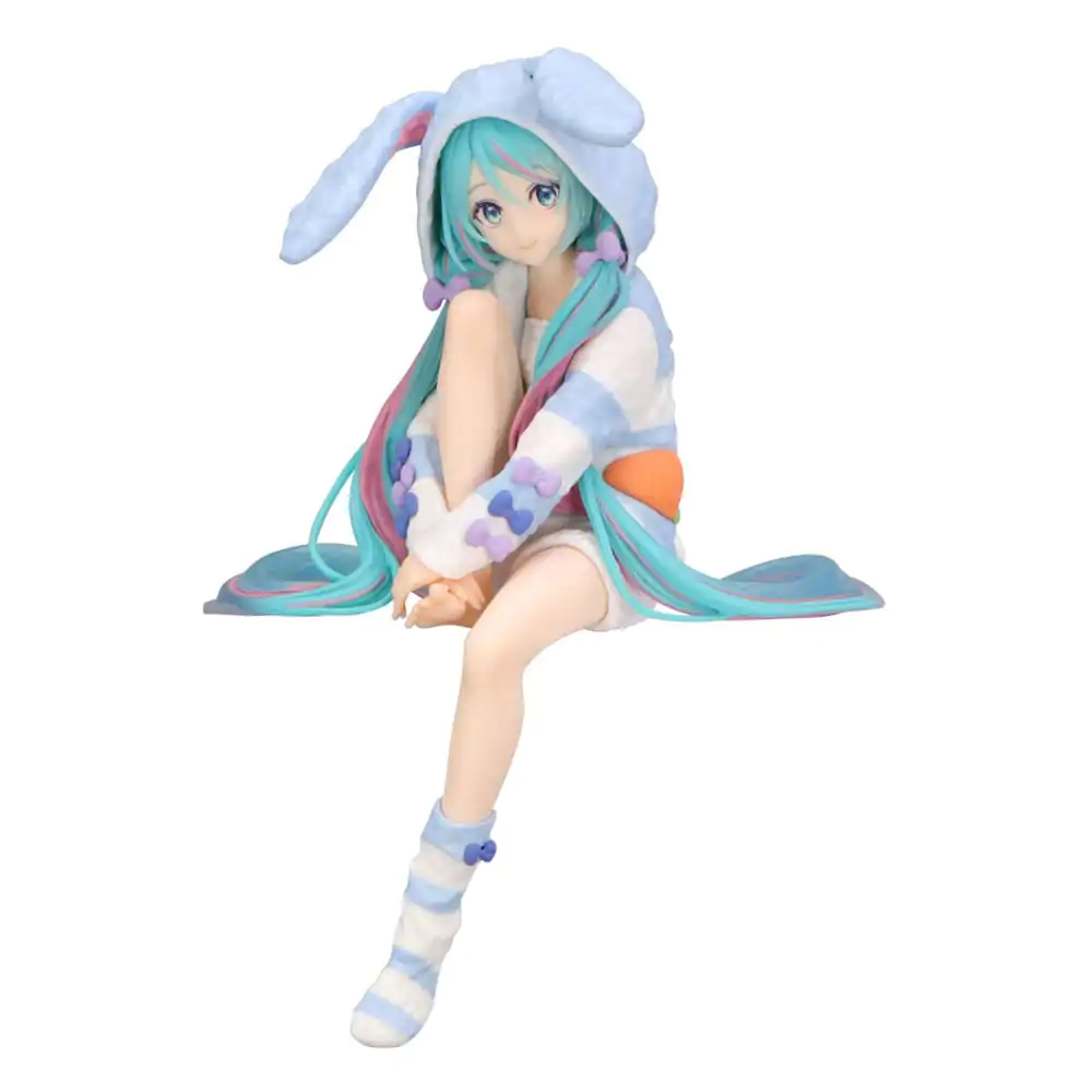 Hatsune Miku Noodle Stopper Hatsune Miku Rabbit Ear Hood Pajama Blue Color Ver. PVC szobor figura 14 cm termékfotó