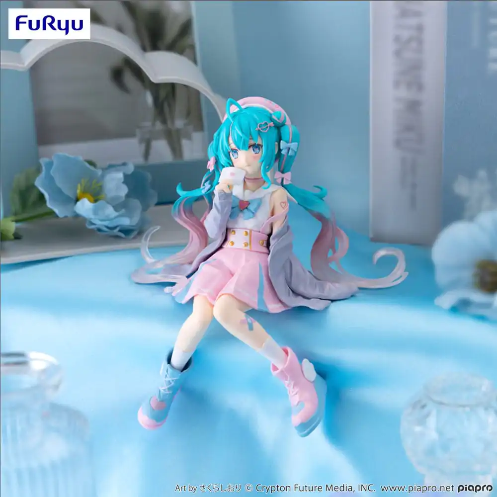 Hatsune Miku Noodle Stopper Love Sailor Grey Color Ver. PVC szobor figura 13 cm termékfotó