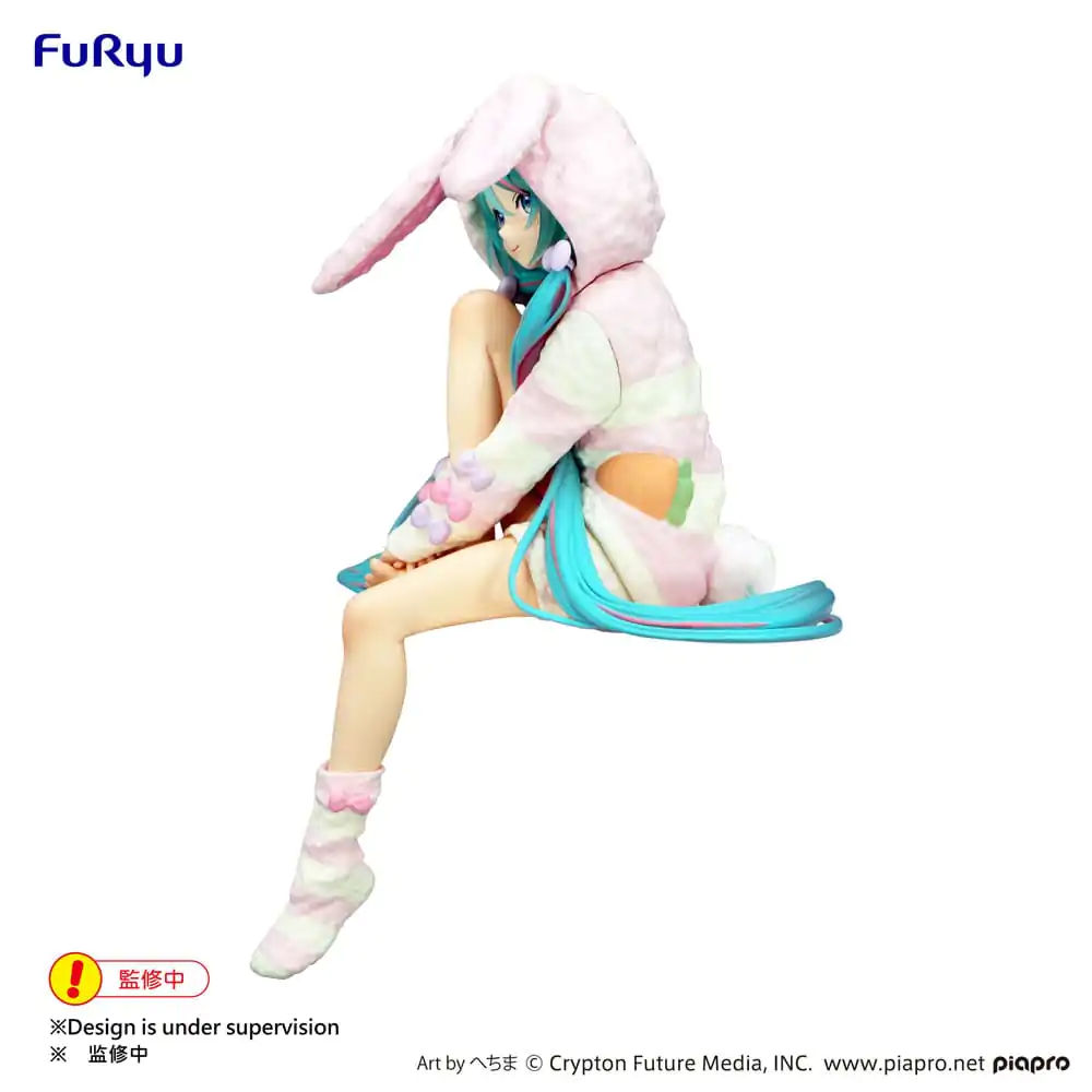 Hatsune Miku Noodle Stopper Rabbit Ear Hood Pajama PVC szobor figura 14 cm termékfotó