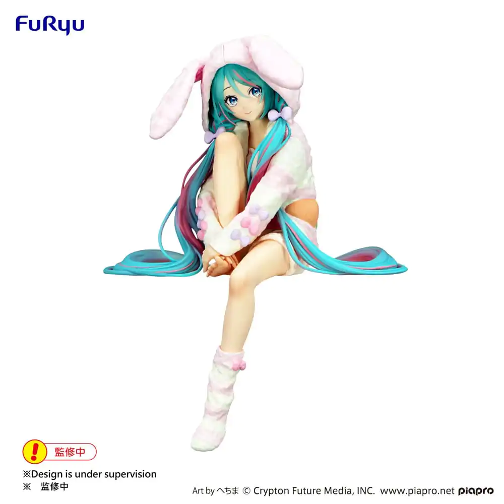 Hatsune Miku Noodle Stopper Rabbit Ear Hood Pajama PVC szobor figura 14 cm termékfotó