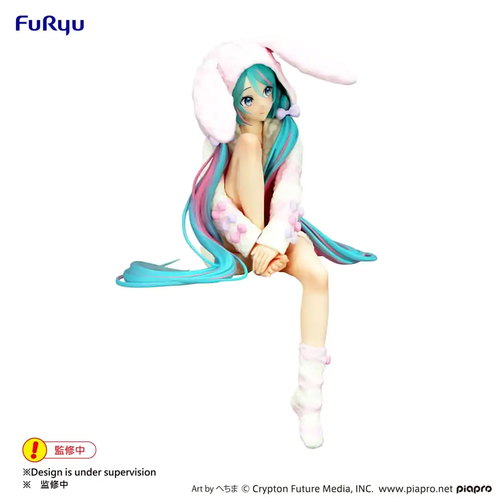 Hatsune Miku Noodle Stopper Rabbit Ear Hood Pajama PVC szobor figura 14 cm termékfotó