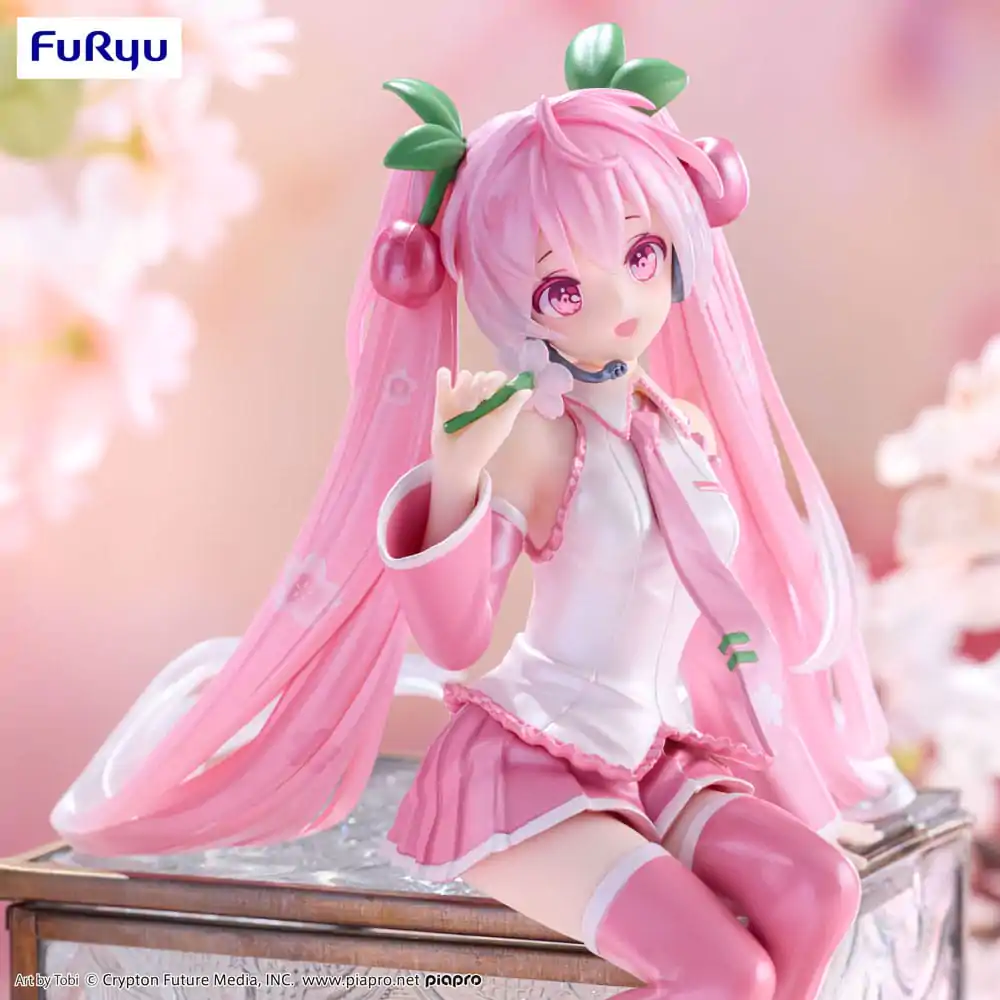 Hatsune Miku Noodle Stopper Sakura Miku 2024 Pearl Color Ver. PVC szobor figura 15 cm termékfotó