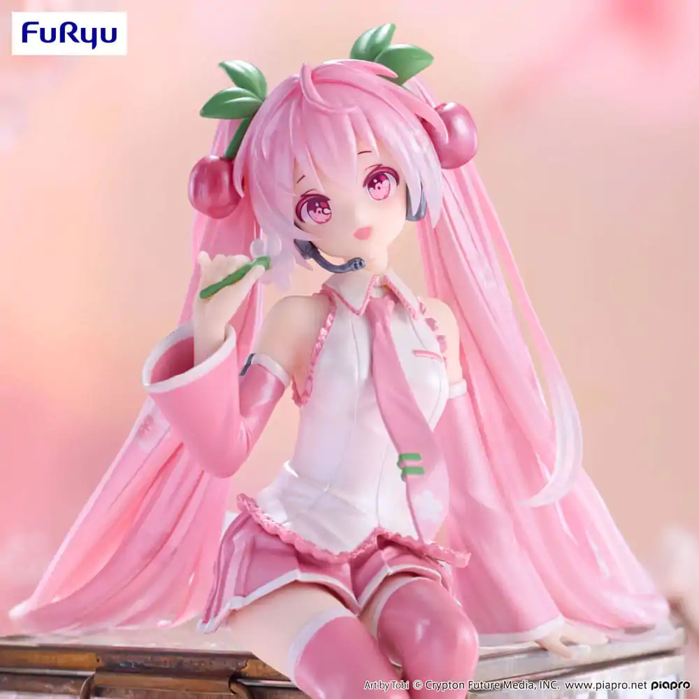 Hatsune Miku Noodle Stopper Sakura Miku 2024 Pearl Color Ver. PVC szobor figura 15 cm termékfotó