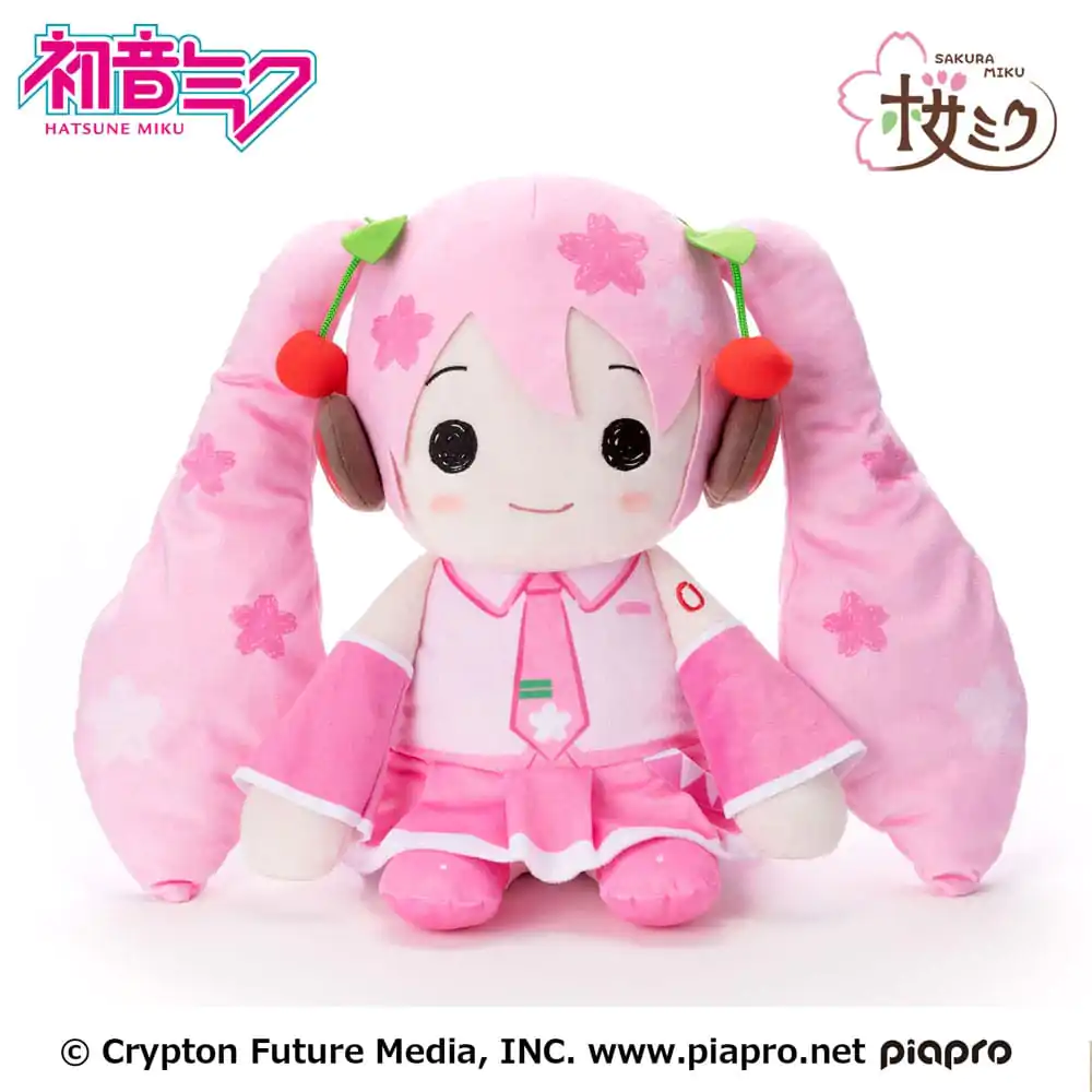Hatsune Miku Pillowgurumi Sakura Miku plüss figura 44 cm termékfotó
