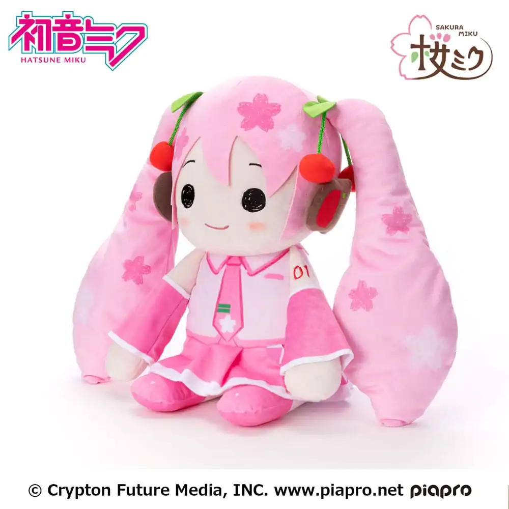 Hatsune Miku Pillowgurumi Sakura Miku plüss figura 44 cm termékfotó