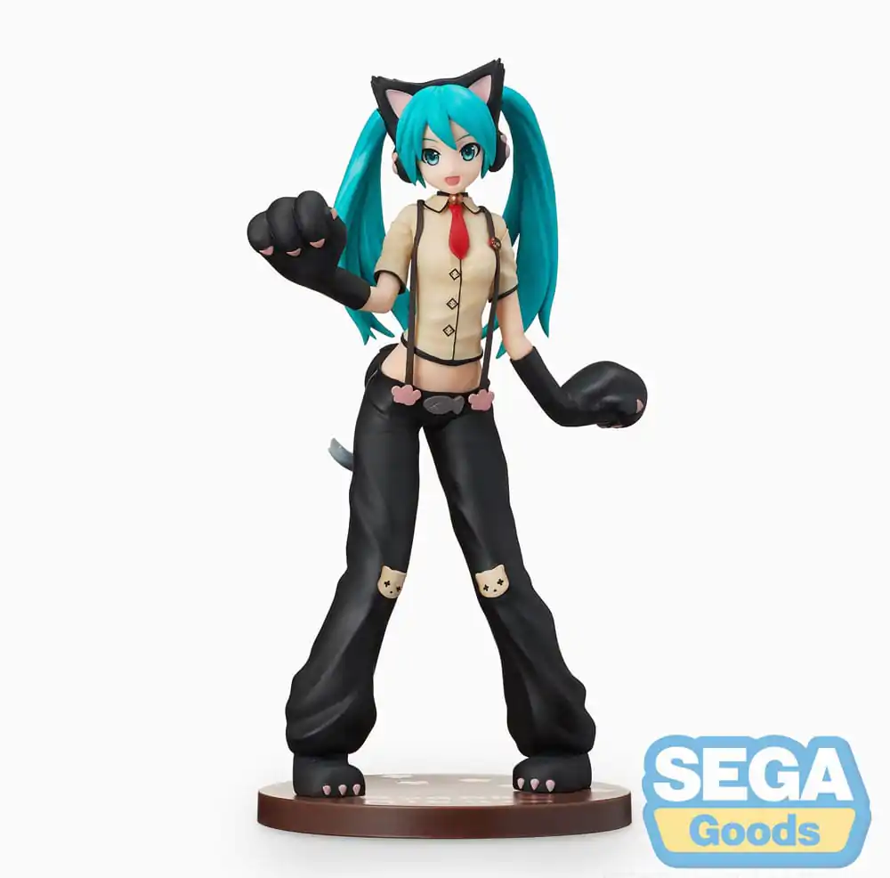 Hatsune Miku Project DIVA Arcade Future Tone SPM Hatsune Miku Kitty Cat PVC szobor figura 23 cm termékfotó