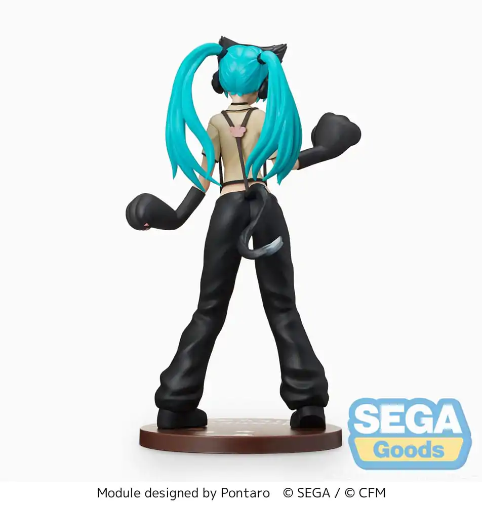 Hatsune Miku Project DIVA Arcade Future Tone SPM Hatsune Miku Kitty Cat PVC szobor figura 23 cm termékfotó