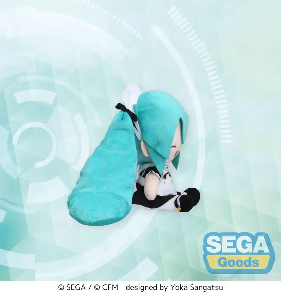 Hatsune Miku Project Diva Arcade Fuwa Petit Miku Maid Ver. (EX) Mini plüss figura 16 cm termékfotó