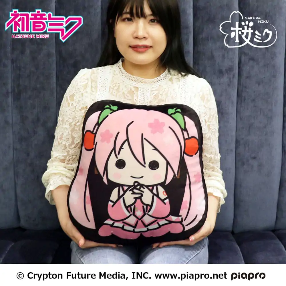Hatsune Miku Sakura Miku 2D plüss figura 34 cm termékfotó