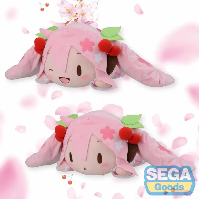 Hatsune Miku Sakura Miku Pouting and Smile Nesoberi plüss 15cm termékfotó