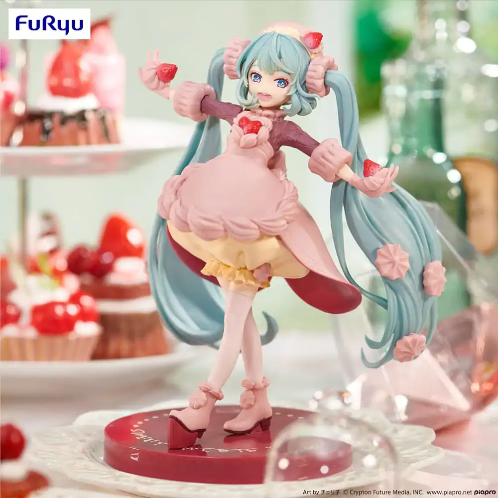 Hatsune Miku SweetSweets Series Strawberry Chocolate Short PVC szobor figura 17 cm termékfotó