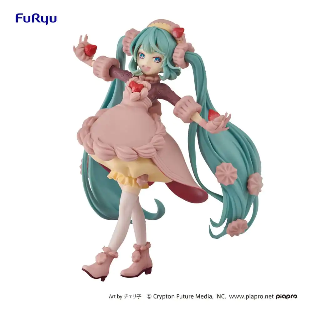 Hatsune Miku SweetSweets Series Strawberry Chocolate Short PVC szobor figura 17 cm termékfotó