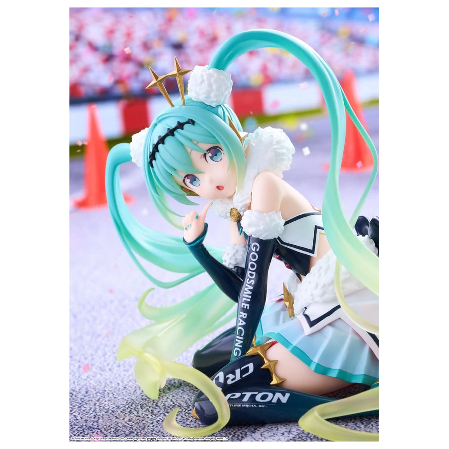Hatsune Miku Taito Kuji PVC figura Racing Miku 2018 Ver. Round 8 13 cm termékfotó