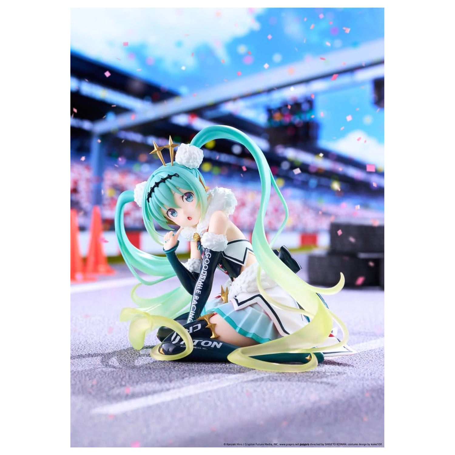 Hatsune Miku Taito Kuji PVC figura Racing Miku 2018 Ver. Round 8 13 cm termékfotó
