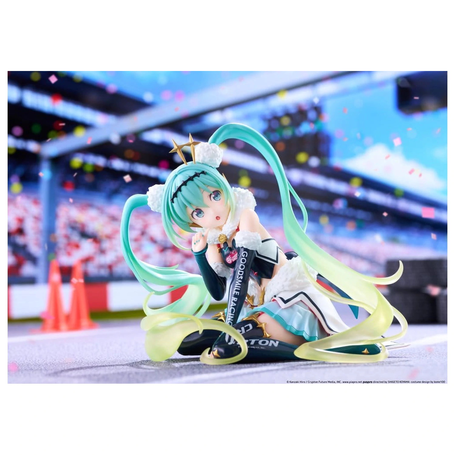 Hatsune Miku Taito Kuji PVC figura Racing Miku 2018 Ver. Round 8 13 cm termékfotó