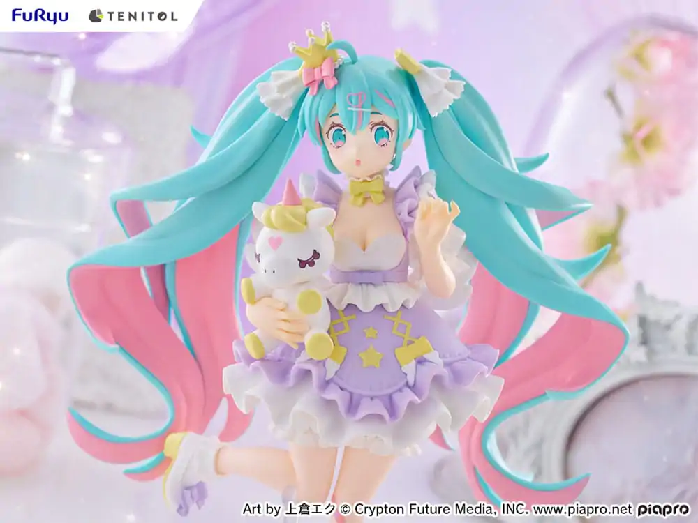 Hatsune Miku Tenitol Hatsune Miku Yumekawa Princess Lavender Ver. PVC szobor figura 21 cm termékfotó