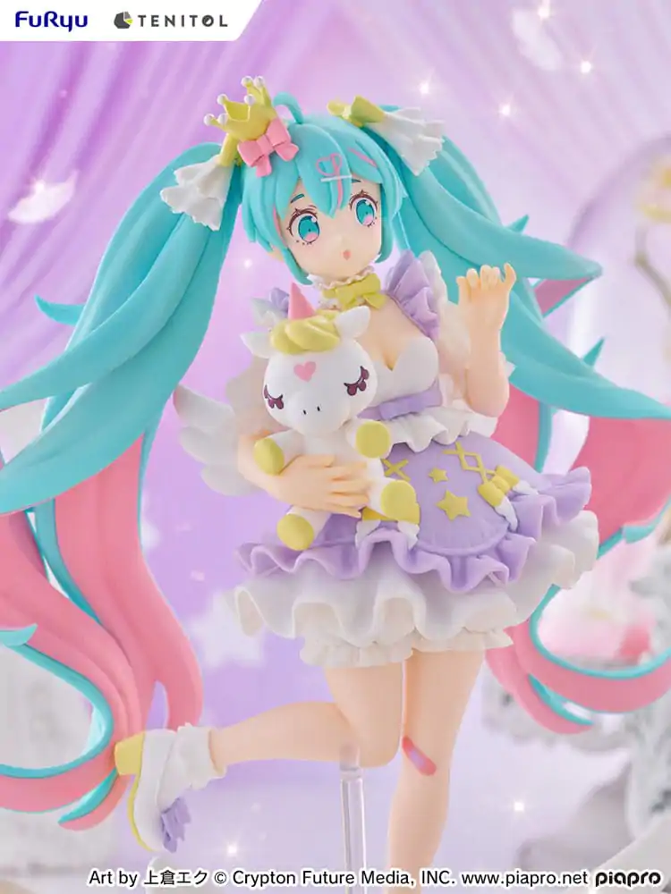 Hatsune Miku Tenitol Hatsune Miku Yumekawa Princess Lavender Ver. PVC szobor figura 21 cm termékfotó