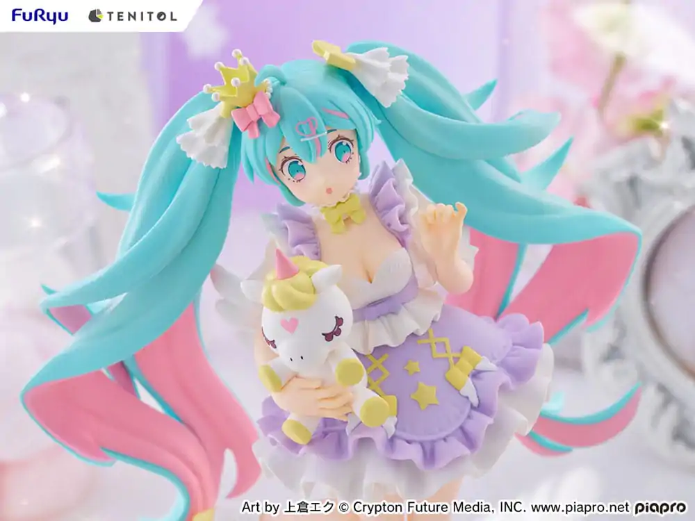 Hatsune Miku Tenitol Hatsune Miku Yumekawa Princess Lavender Ver. PVC szobor figura 21 cm termékfotó