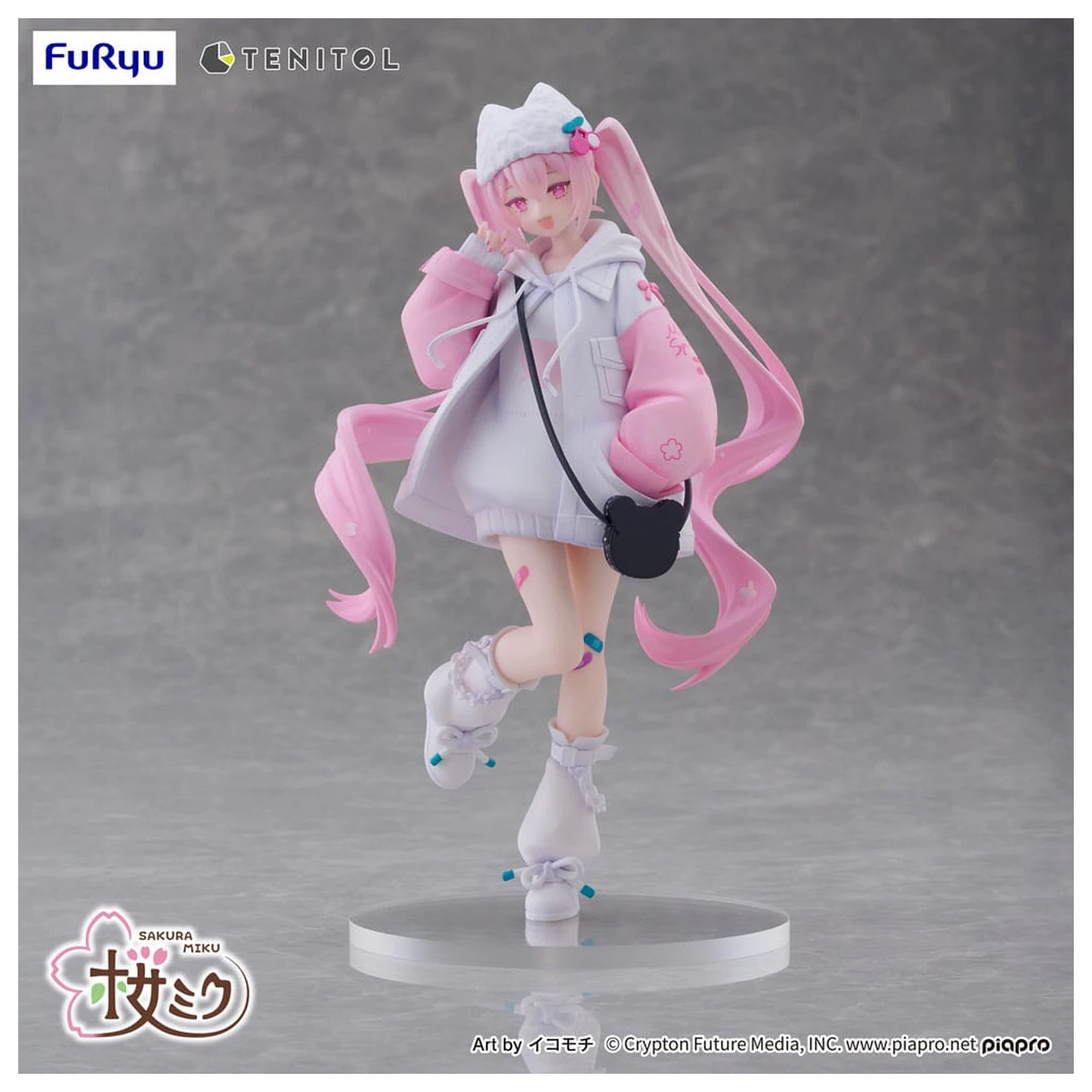 Hatsune Miku Tenitol Sakura Miku Cool style [petit] PVC szobor figura 19 cm  termékfotó