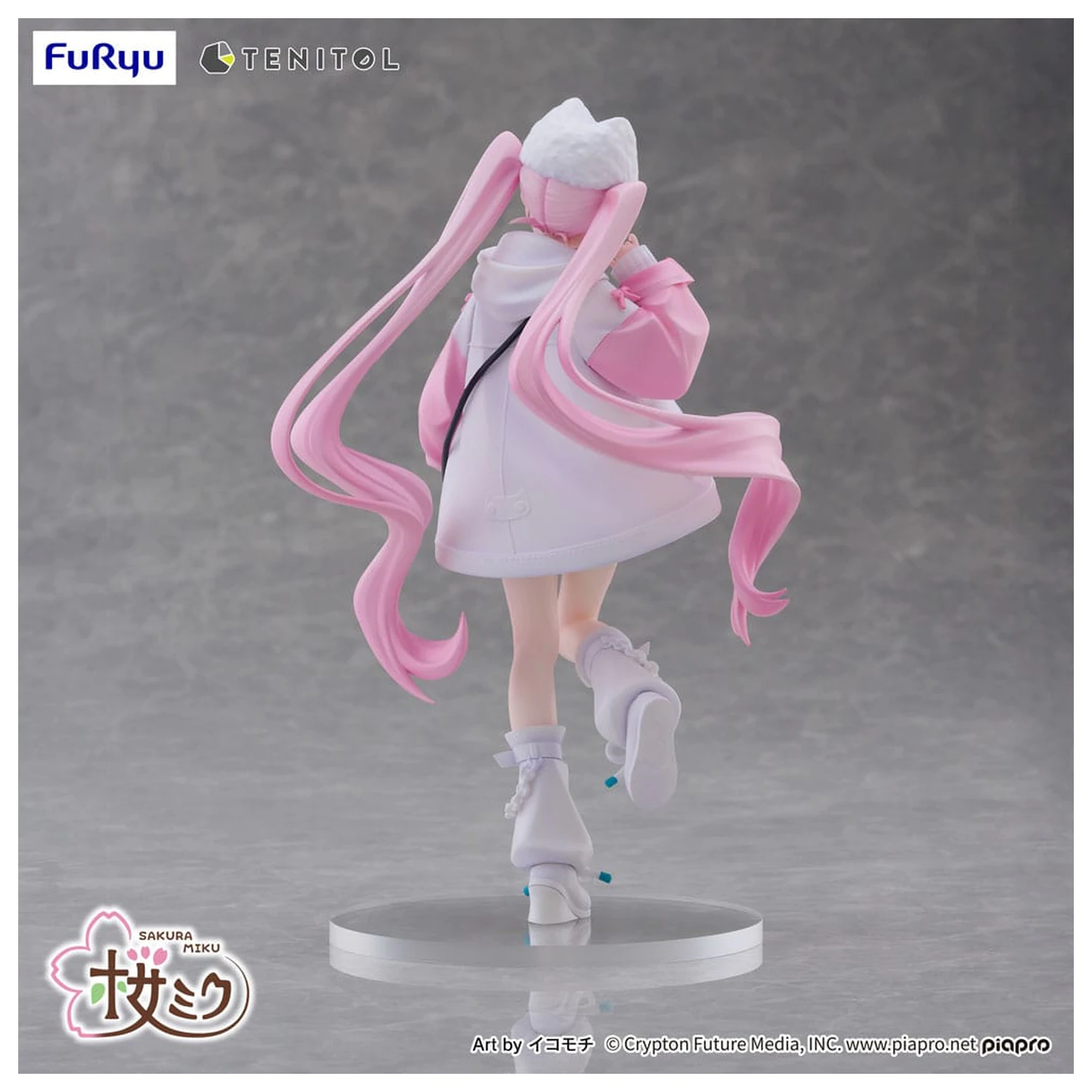 Hatsune Miku Tenitol Sakura Miku Cool style [petit] PVC szobor figura 19 cm  termékfotó