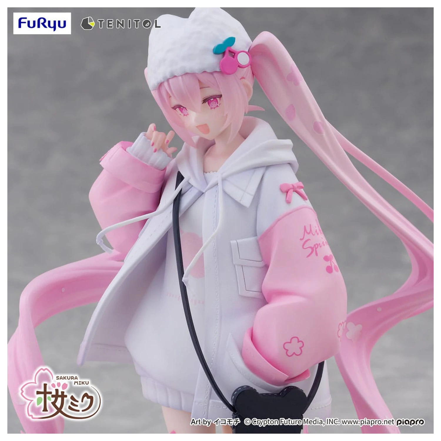 Hatsune Miku Tenitol Sakura Miku Cool style [petit] PVC szobor figura 19 cm  termékfotó