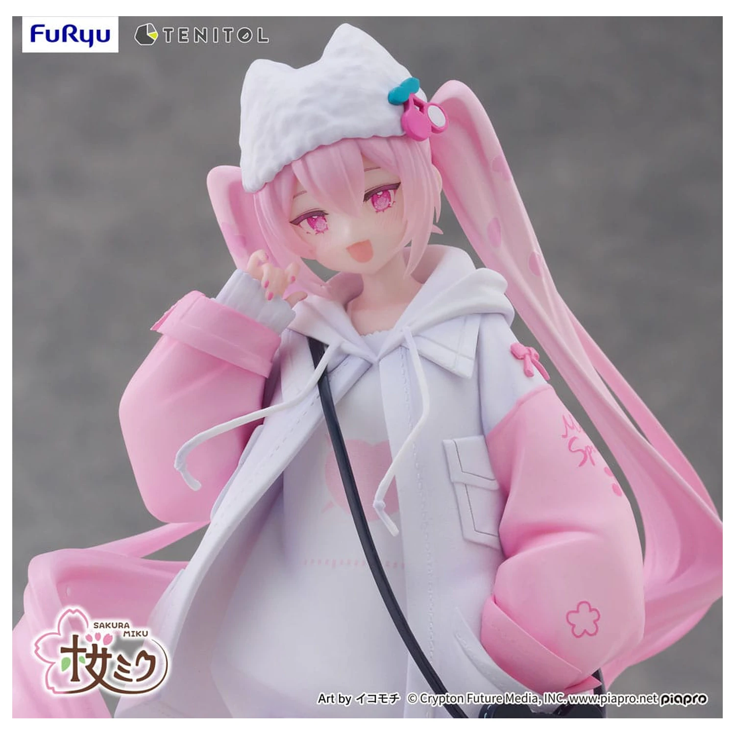 Hatsune Miku Tenitol Sakura Miku Cool style [petit] PVC szobor figura 19 cm  termékfotó
