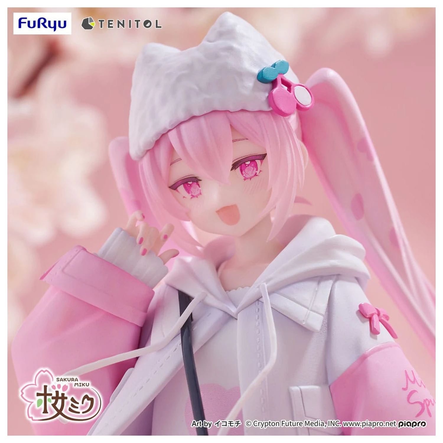 Hatsune Miku Tenitol Sakura Miku Cool style [petit] PVC szobor figura 19 cm  termékfotó