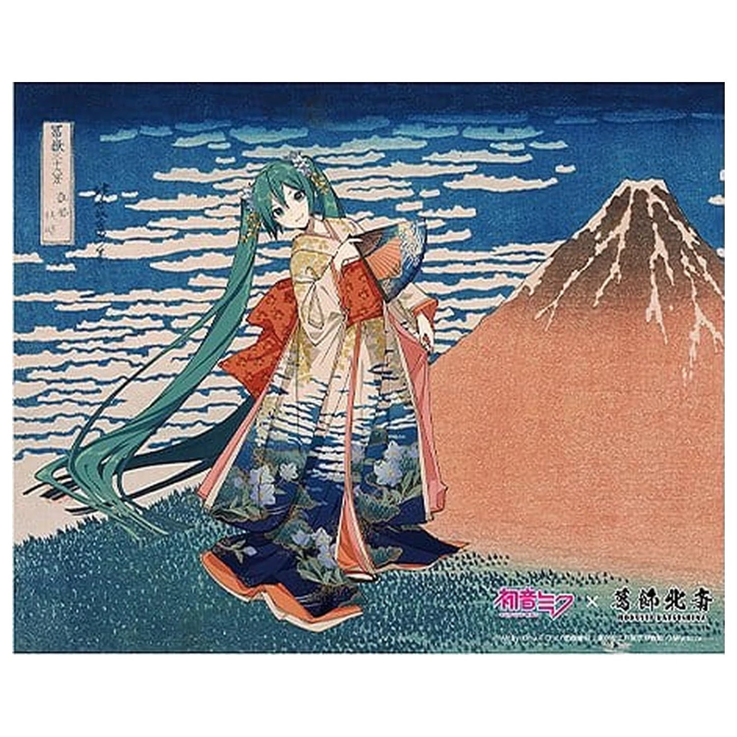 Hatsune Miku x Katsushika Hokusai iXima Canvas Art The Great Wave off Kanagawa/Fine Wind, Clear Morning 27 x 22 cm termékfotó