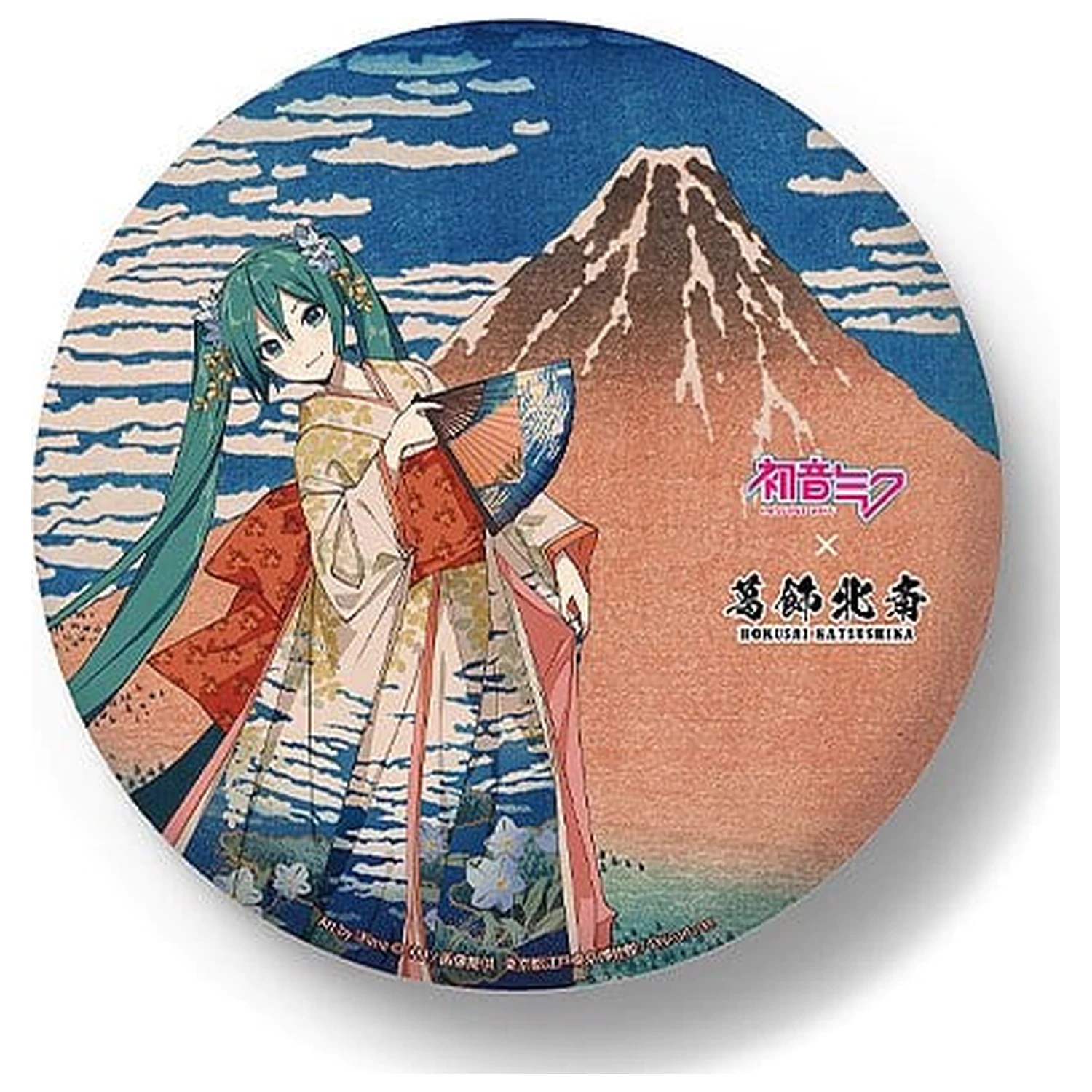 Hatsune Miku x Katsushika Hokusai iXima nagyméretű kitűző Fine Wind, Clear Morning  termékfotó