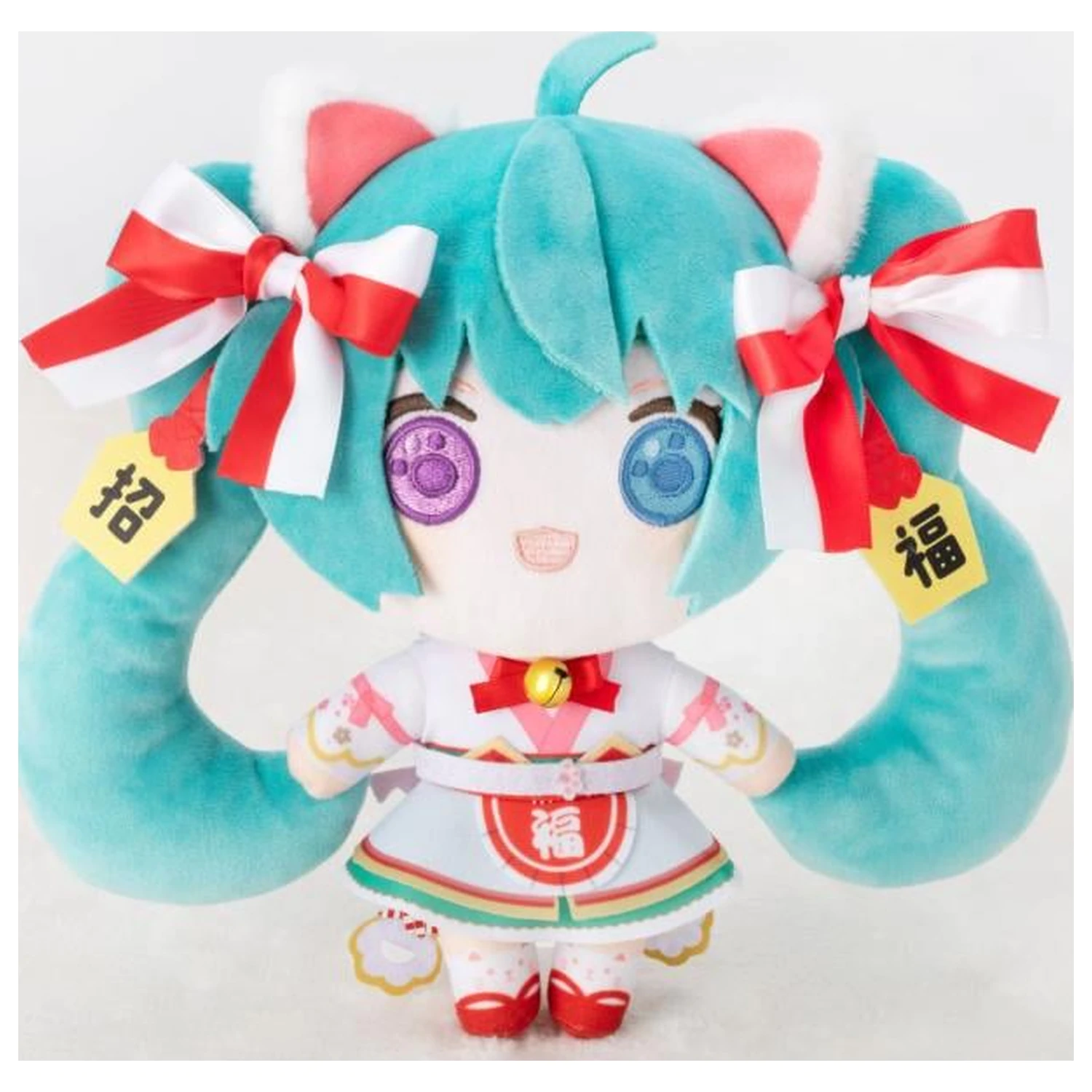 Hatsune Miku x Maneki-Neko White Cat plüss 22cm termékfotó