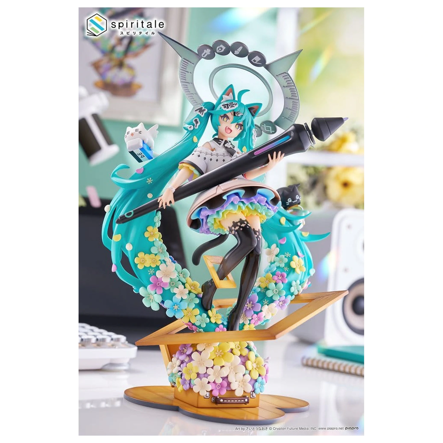 Hatsune Miku x Naoki Saito 1/7 My figura Making! The Painter Ver. PVC szobor figura 34 cm  termékfotó