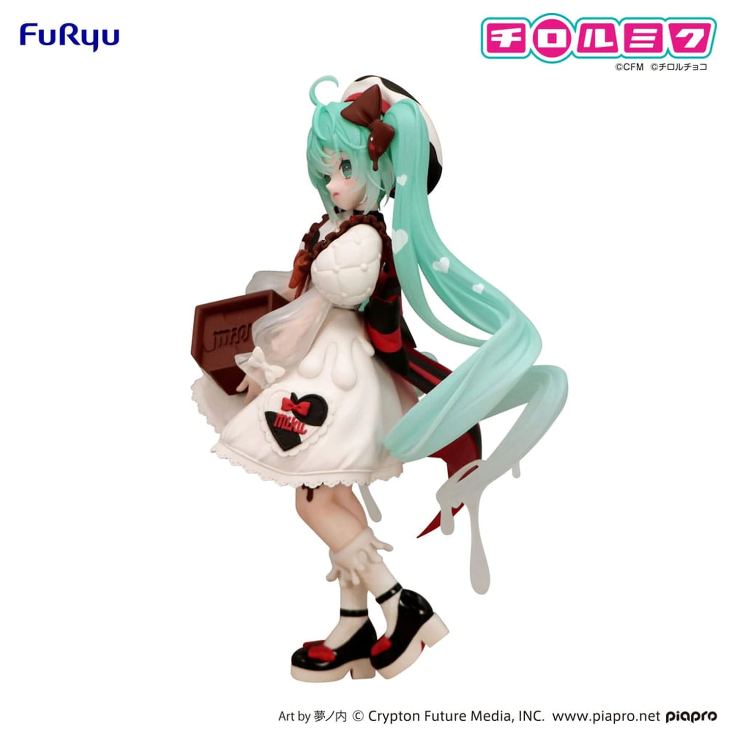 Hatsune Miku x Tirol Choco Trio-Try-iT Hatsune Miku Milk Ver. PVC szobor figura 18 cm  termékfotó