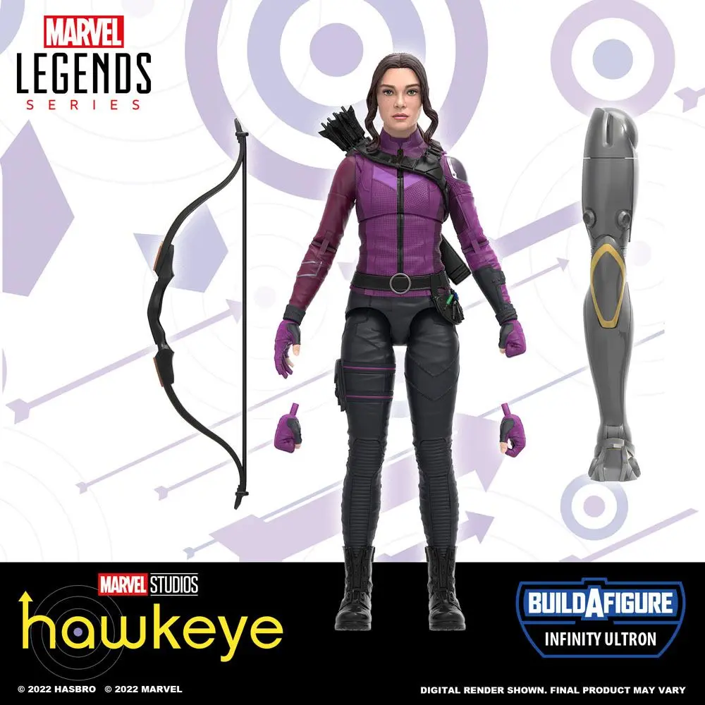 Hawkeye Marvel Legends Series 2022 Infinity Ultron BAF: Kate Bishop akciófigura 15 cm termékfotó