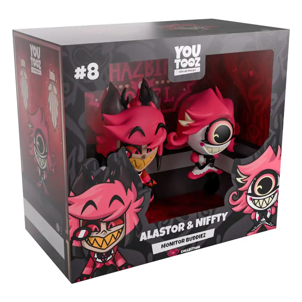 Hazbin Hotel Vinyl figurák Alastor &amp; Niffty Monitor Buddiez termékfotó