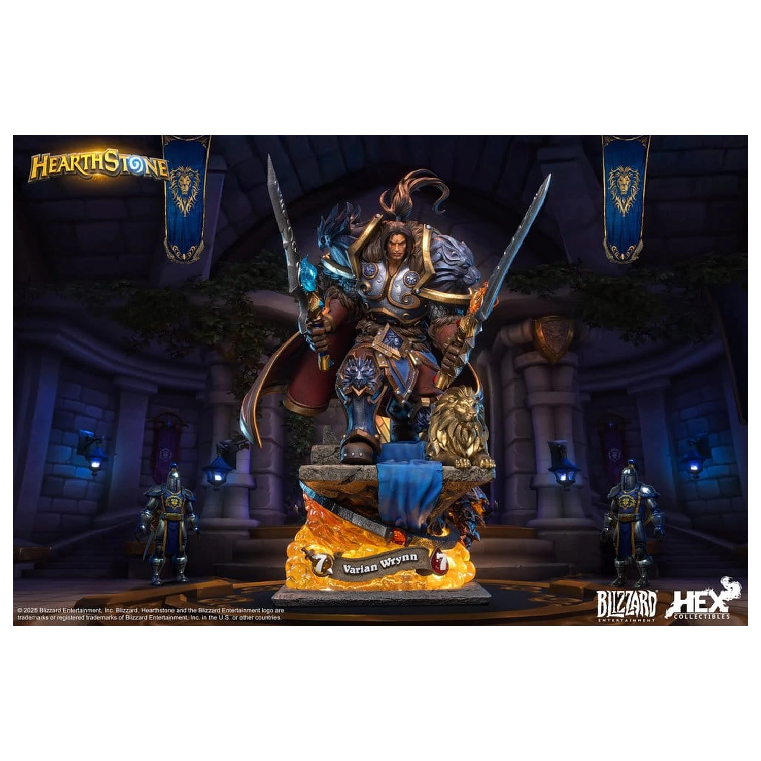 Hearthstone 1/10 Varian Wrynn szobor figura 31 cm termékfotó