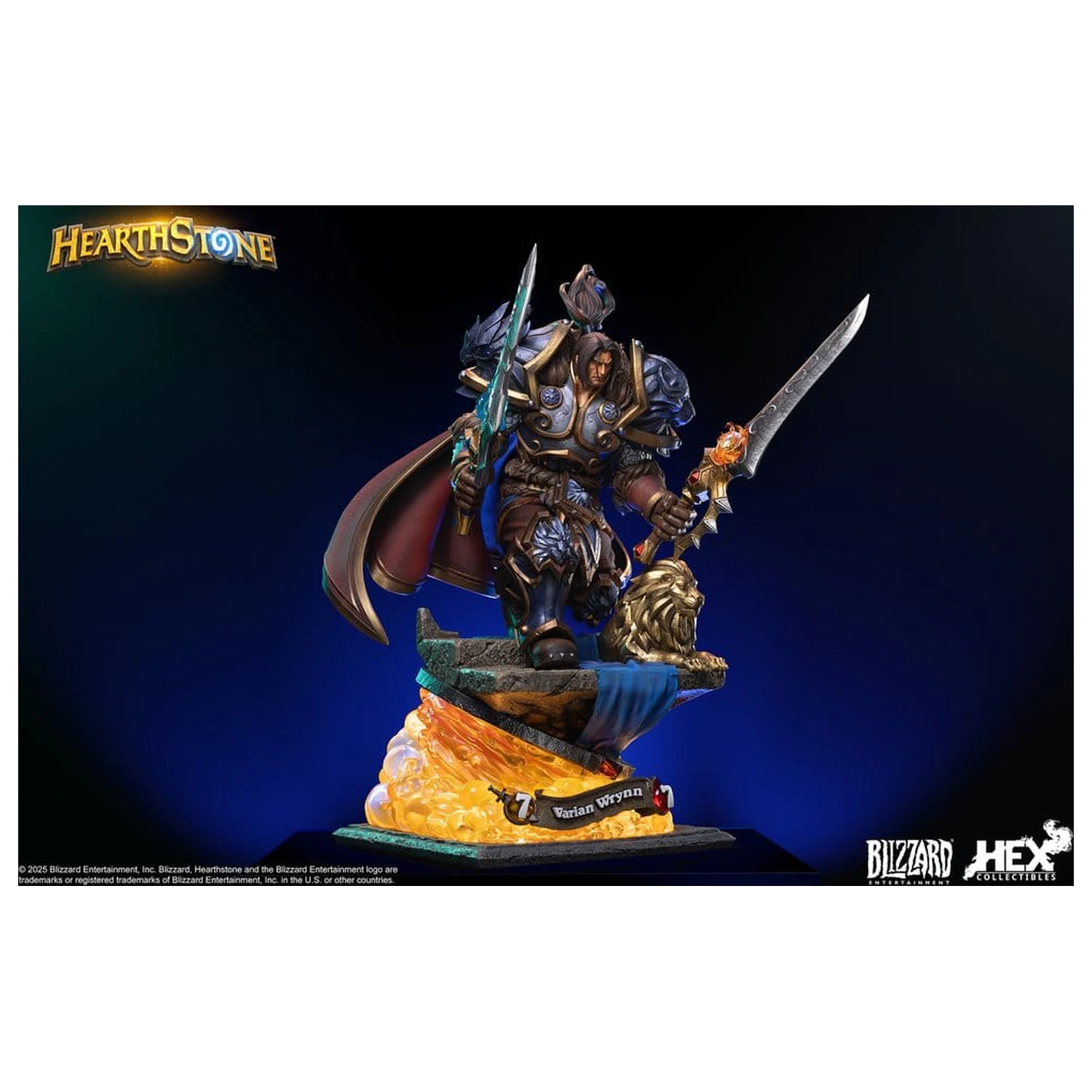 Hearthstone 1/10 Varian Wrynn szobor figura 31 cm termékfotó