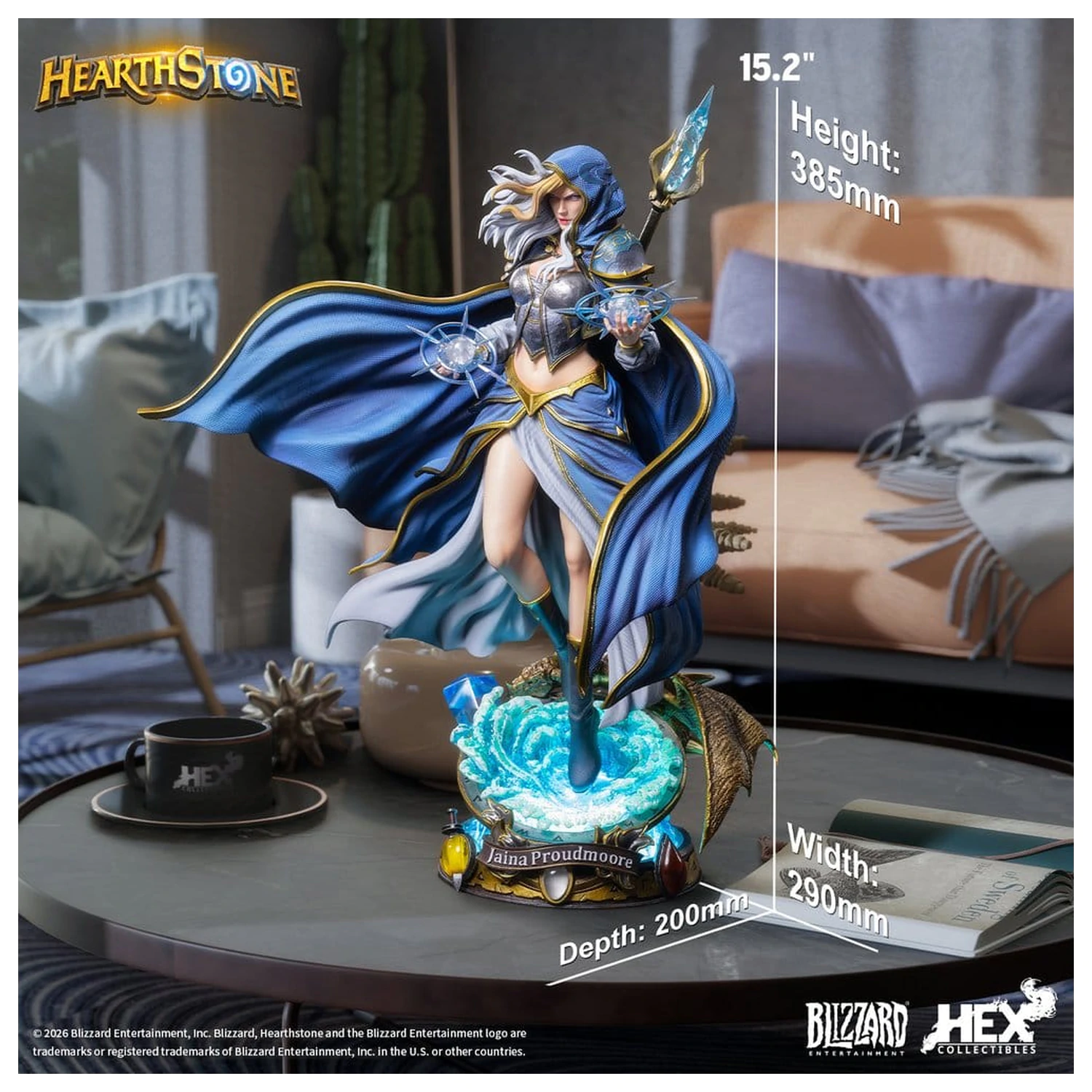 Hearthstone 1/6 Jaina Proudmoore szobor figura 39 cm termékfotó