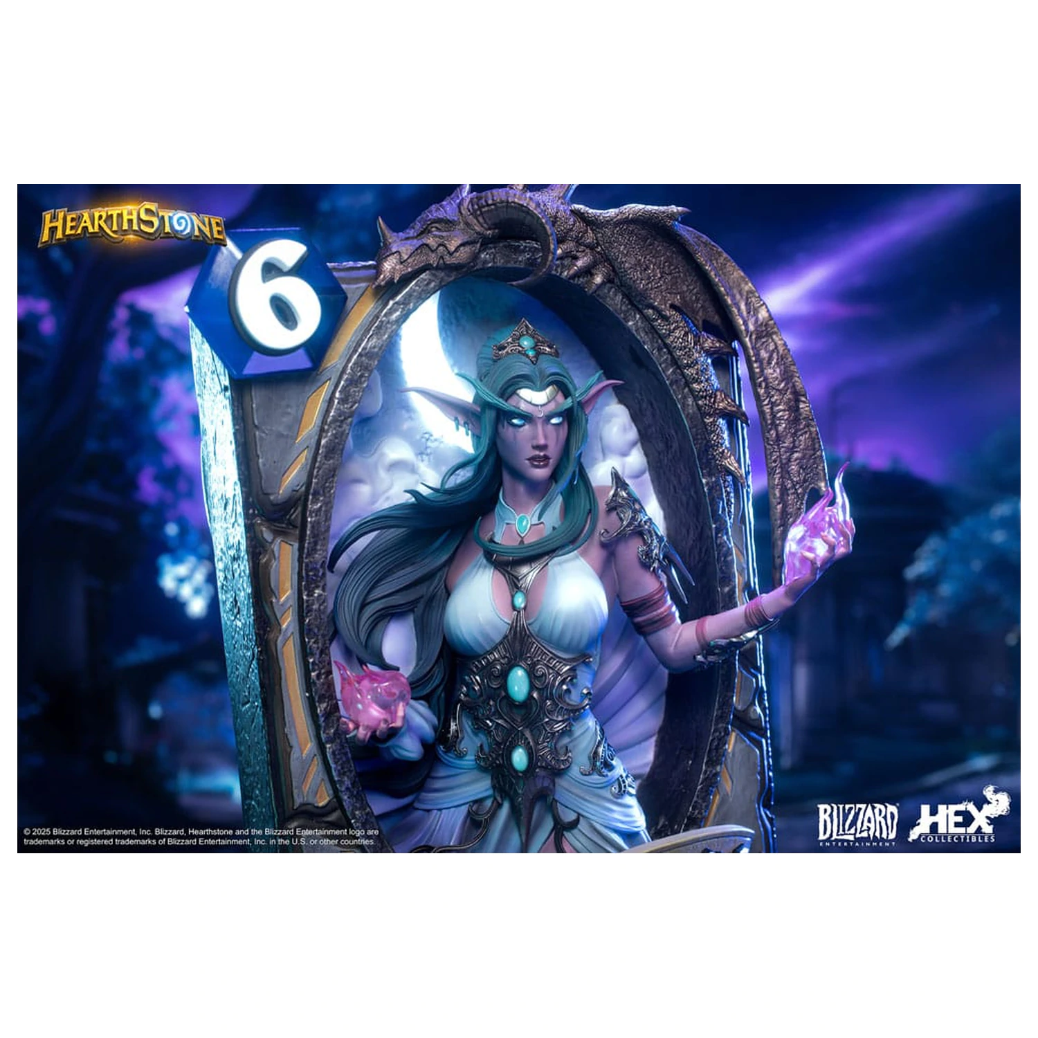 Hearthstone 3D Art Frame Tyrande Whisperwind szobor figura 31 cm termékfotó