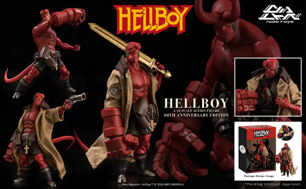 Hellboy 1/12 Hellboy 30th Anniversary Edition akciófigura 19 cm termékfotó