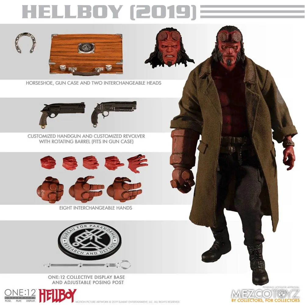 Hellboy (2019) 1/12 Hellboy akciófigura 17 cm termékfotó
