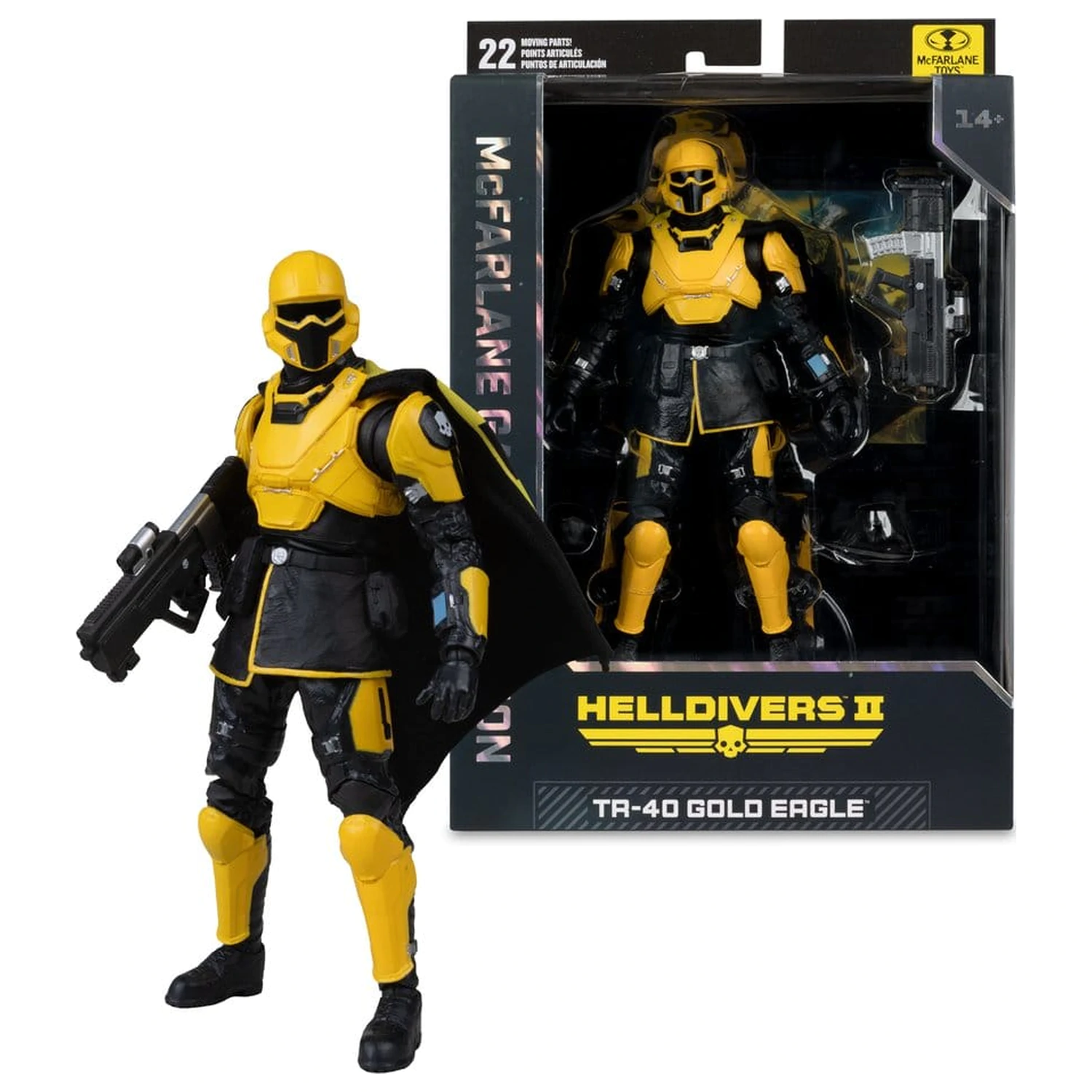 Helldivers II McFarlane Gaming Edition akciófigura T4-40 Gold Eagle 18 cm termékfotó