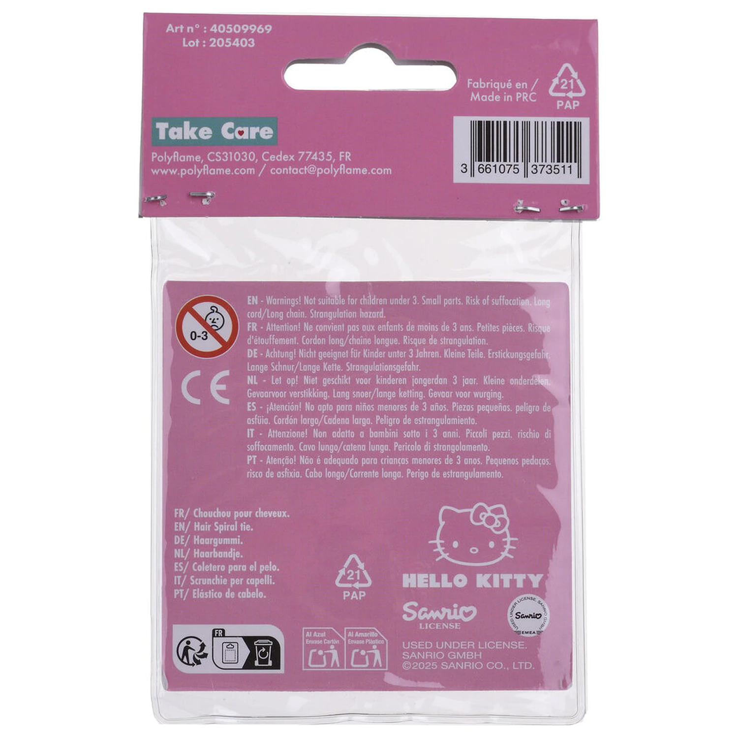 Hello Kitty 2 db-os hajgumi csomag termékfotó