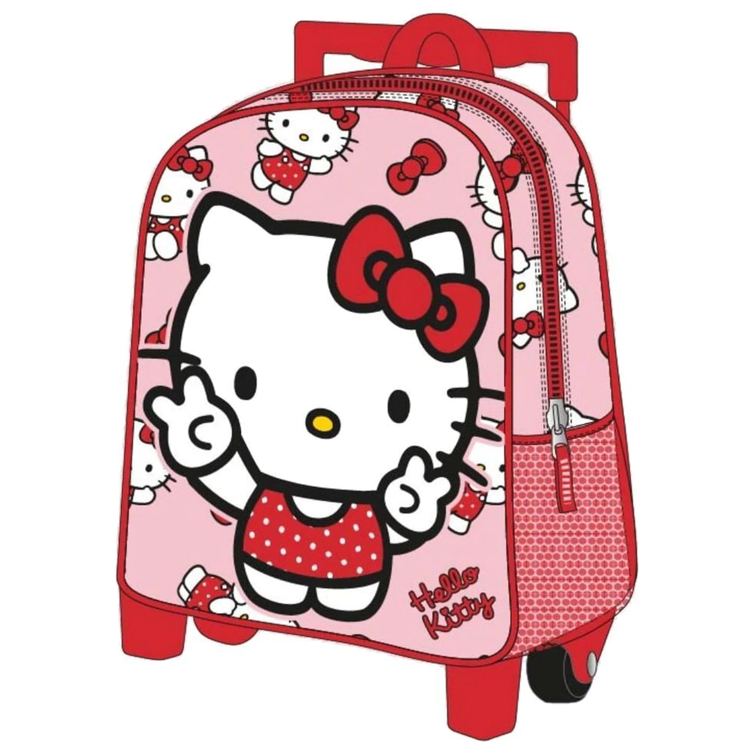 Hello Kitty 3D gurulós táska táska hátizsák 30cm termékfotó