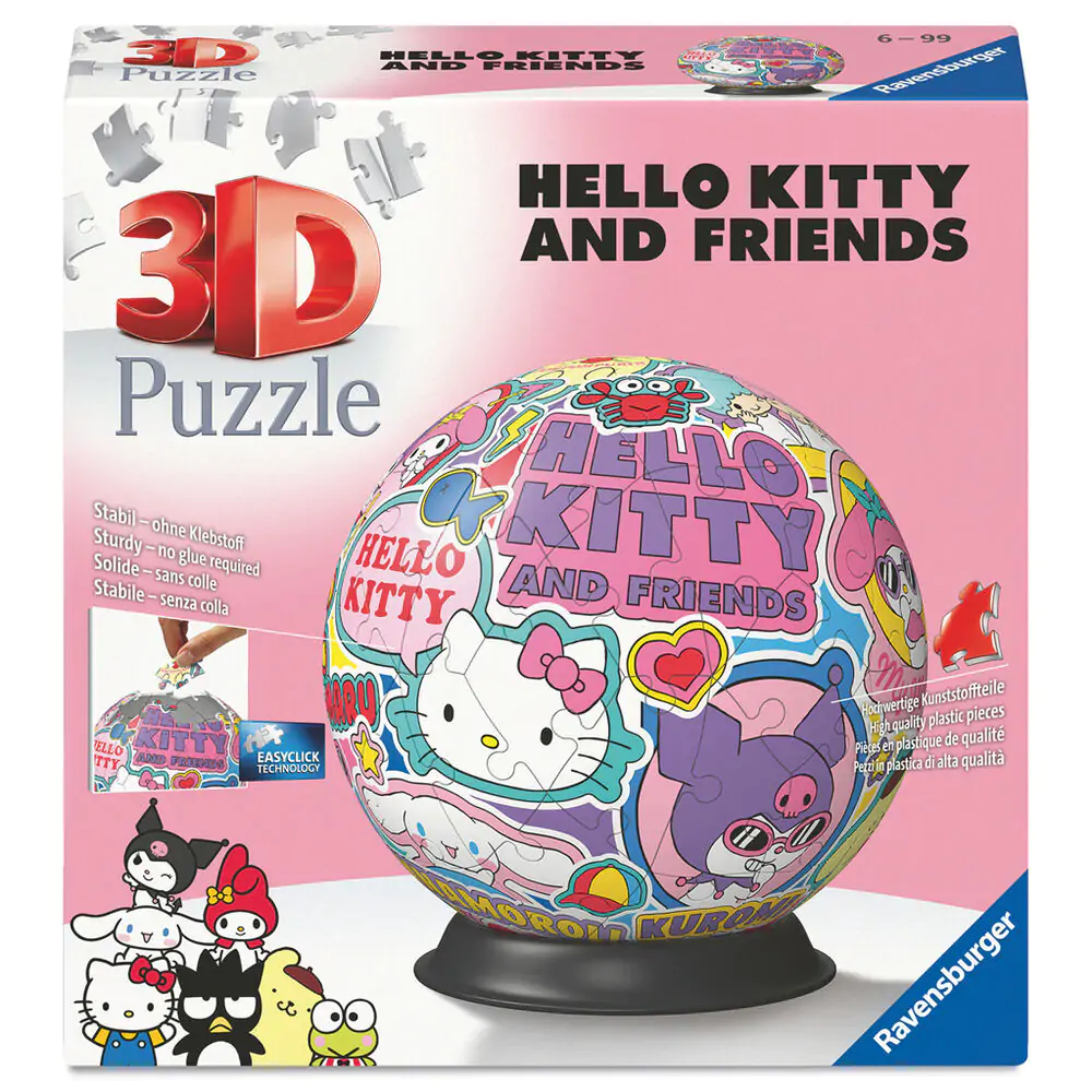 Hello Kitty 3D puzzle 72db-os termékfotó