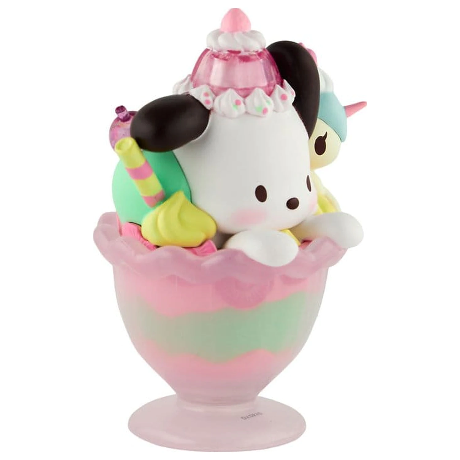 Hello Kitty & Friends Window Box figura Fast Food Pochacco Pink Unicorn Sundae 9 cm termékfotó