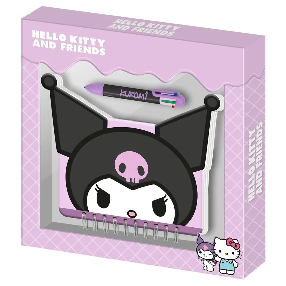 Hello Kitty and Friends Kuromi keményfedeles füzet és toll csomag termékfotó