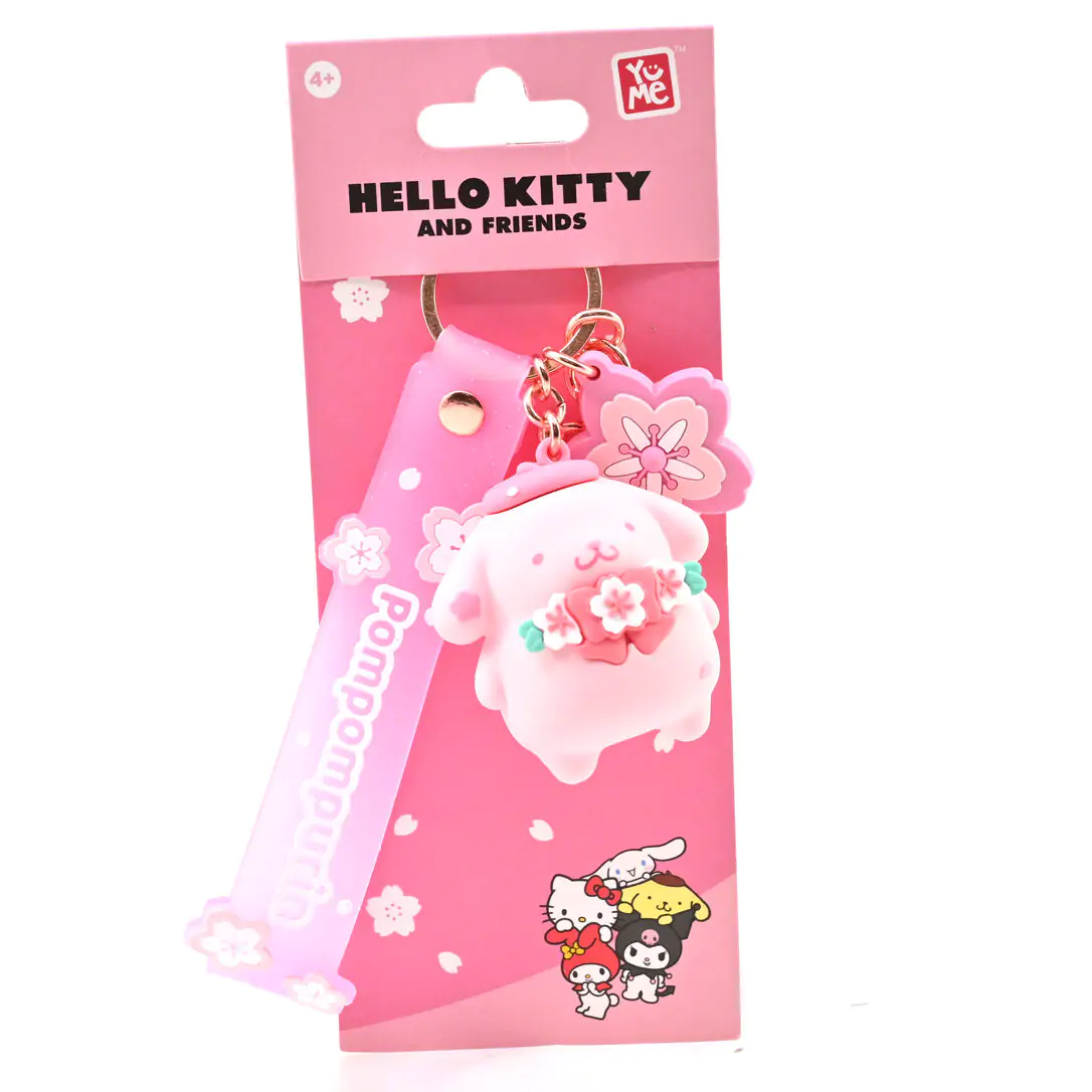 Hello Kitty and Friends Sanrio Sakura Pompompurin kulcstartó termékfotó