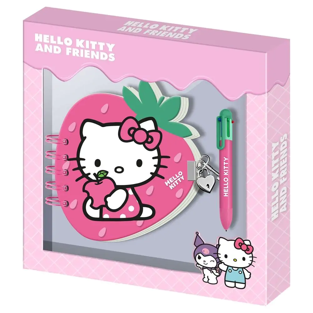 Hello Kitty and Friends Strawberry keményfedeles füzet és toll csomag termékfotó