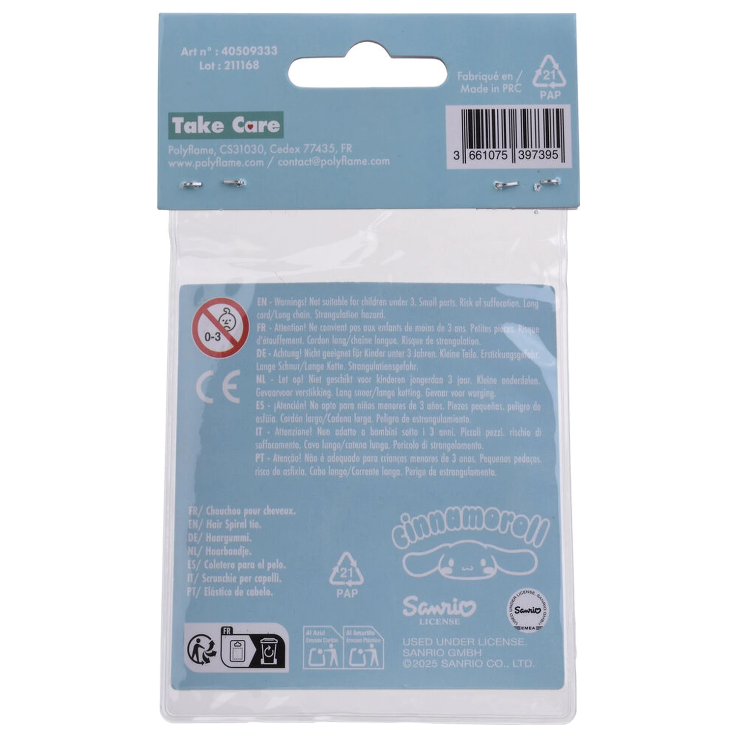 Hello Kitty Cinnamoroll 2 db-os hajgumi csomag termékfotó