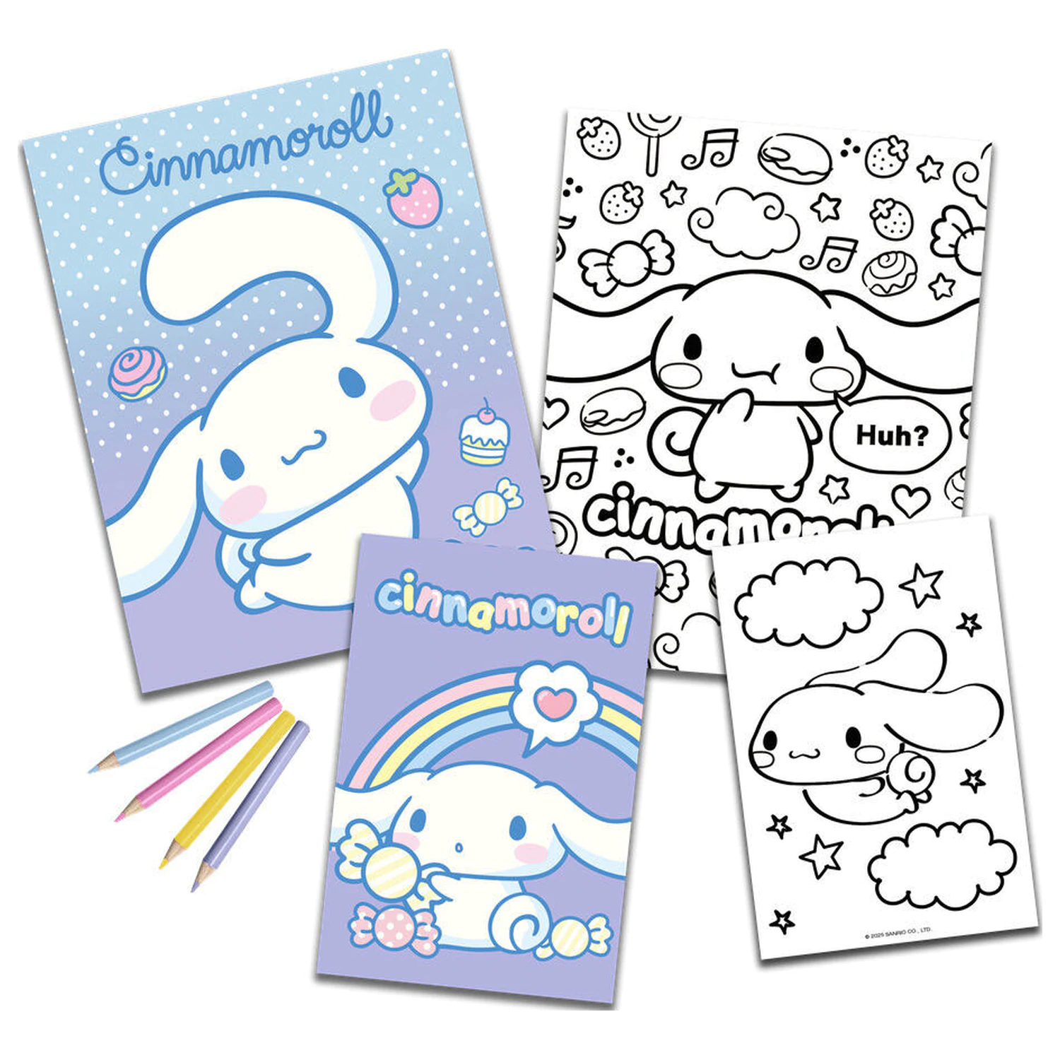Hello Kitty Cinnamoroll színező szett matricával termékfotó